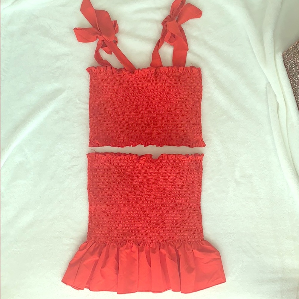 Red two piece
